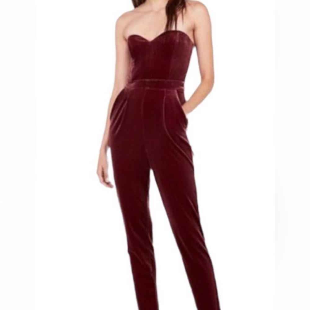 Express Velvet Strapless jumpsuit Size 10 NWOT